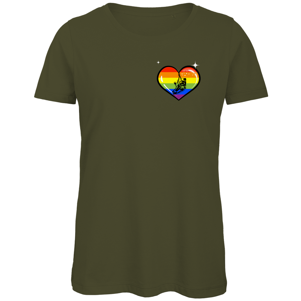 Ladies T-Shirt RAINBOW SKATE HEART
