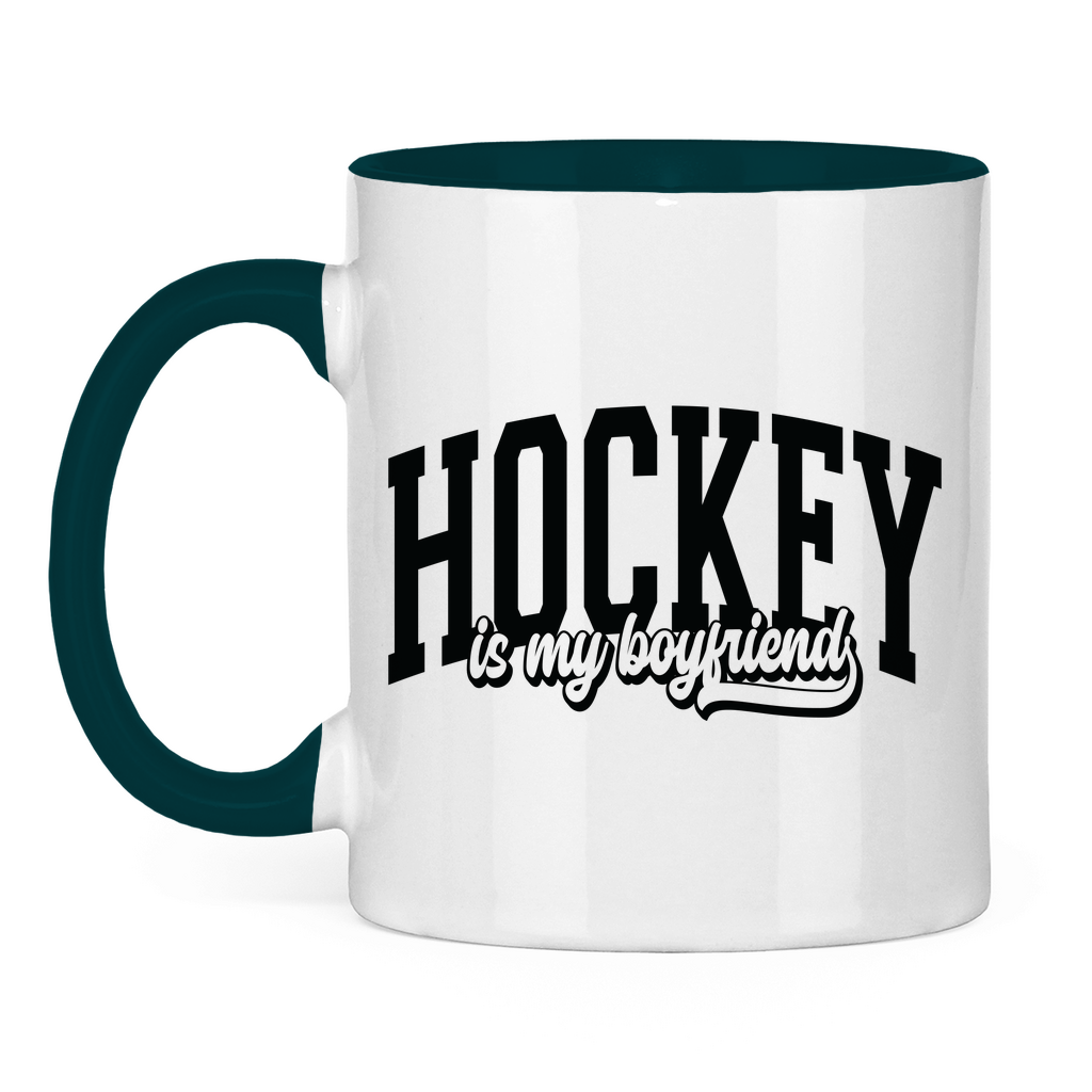 Tasse zweifarbig HOCKEY IS MY BOYFRIEND