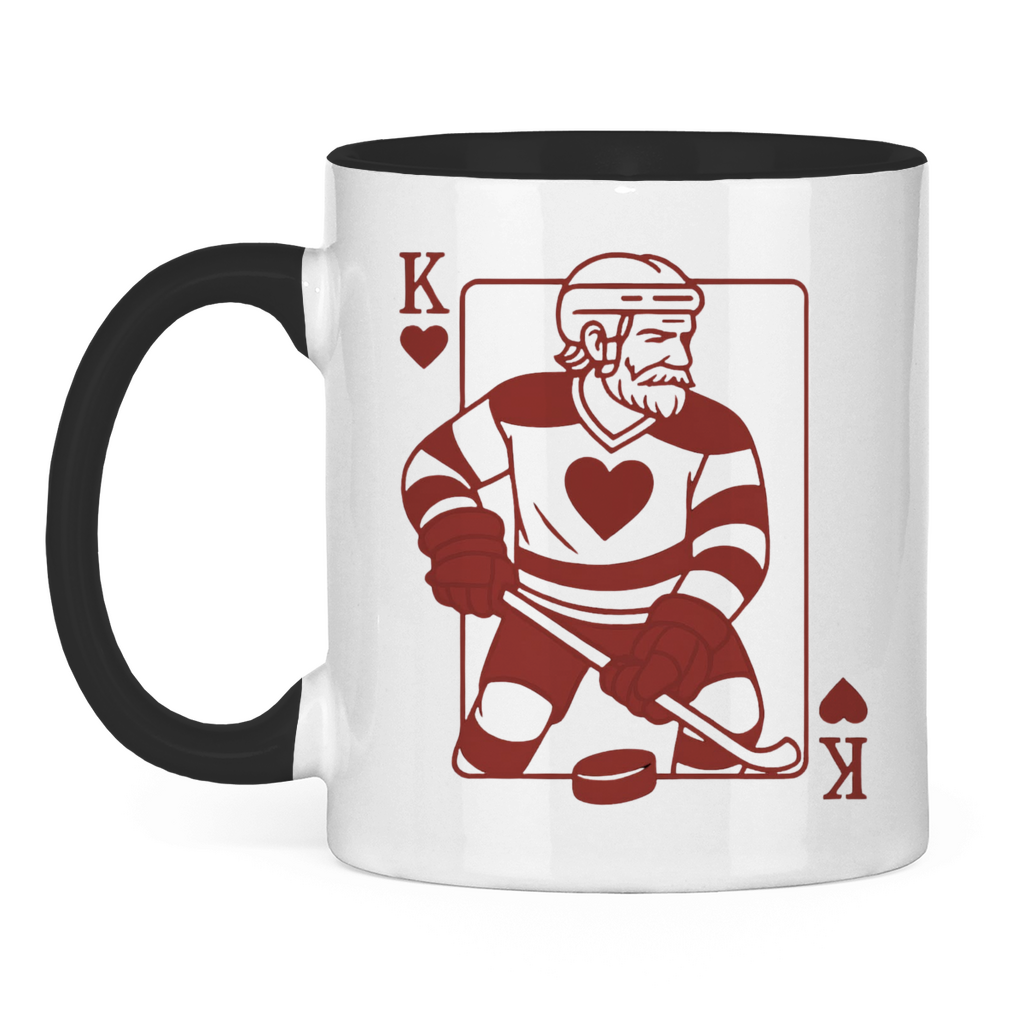 Tasse zweifarbig HOCKEY HERZKÖNIG