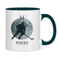 Tasse zweifarbig STERNZEICHEN PISCES / FISCH