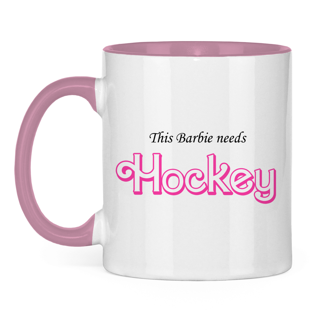 Tasse zweifarbig BARBIE NEEDS HOCKEY