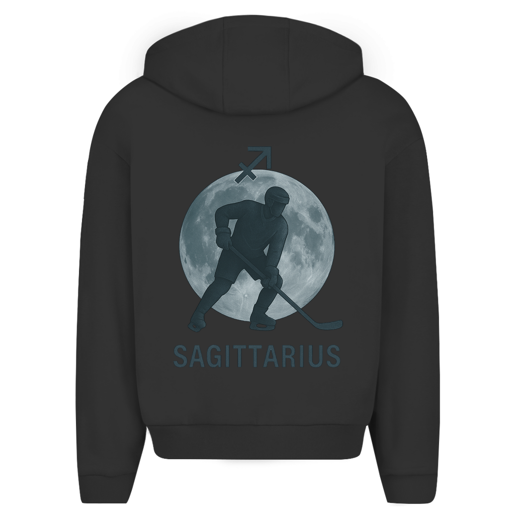 Oversize Zipper STERNZEICHEN SAGITTARIUS  / SCHÜTZE (front&back)