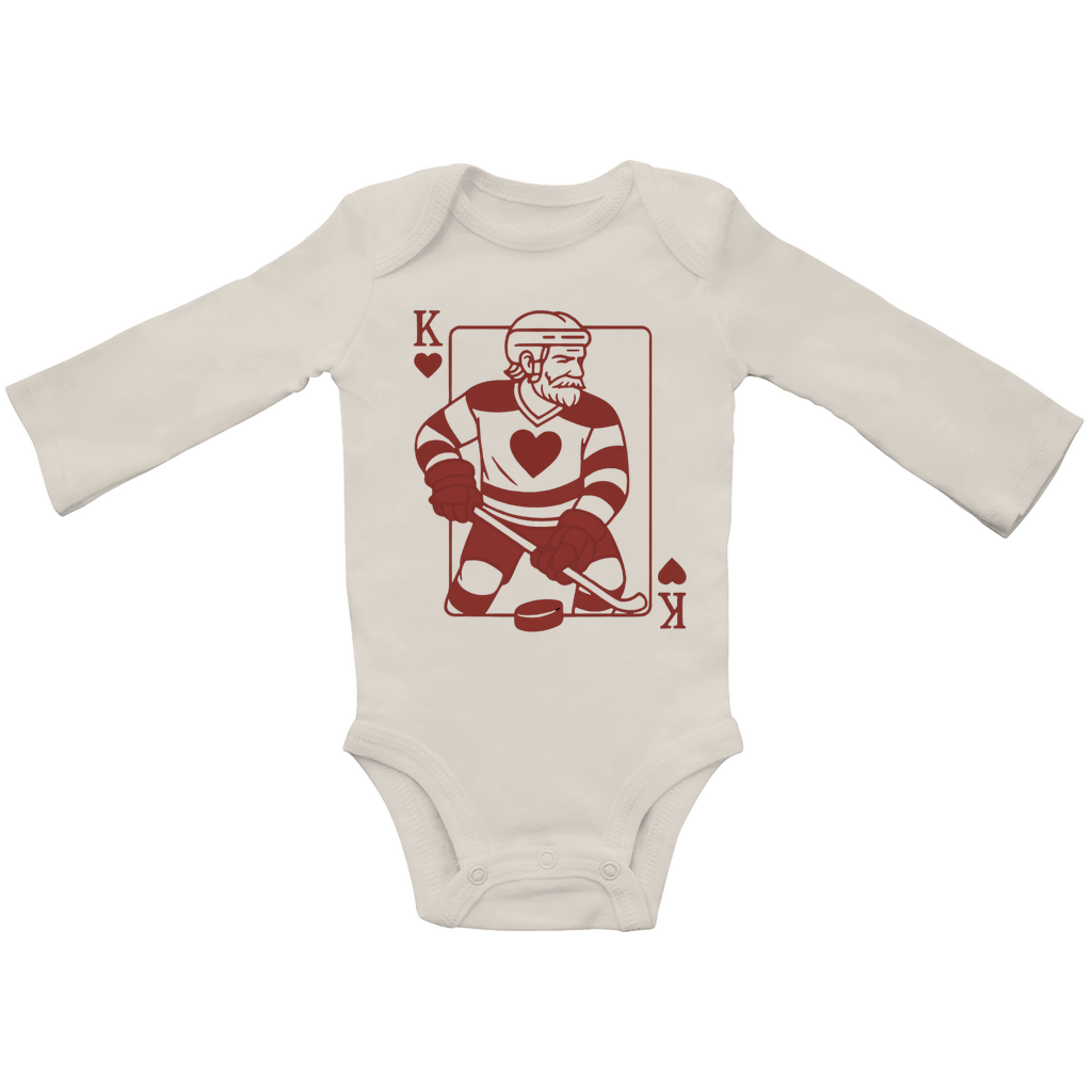 Babybody Langarm HOCKEY HERZKÖNIG