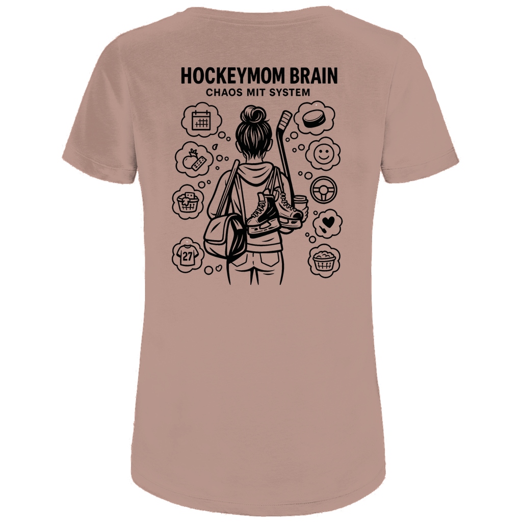 Ladies T-Shirt HOCKEYMOM BRAIN (front&back)