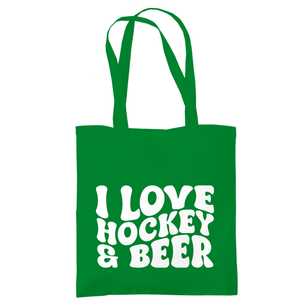 Tragetasche  I LOVE HOCKEY & BEER