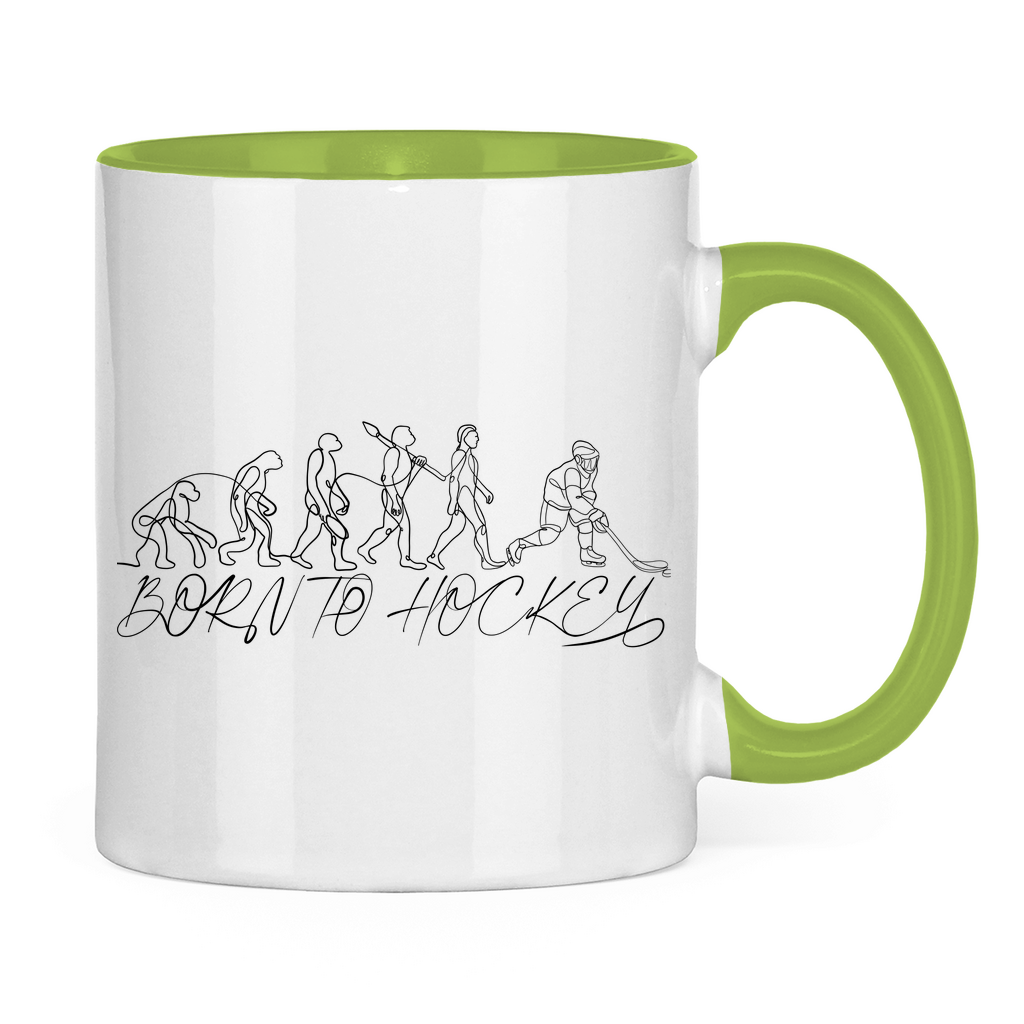 Tasse zweifarbig BORN TO HOCKEY EVULUTION