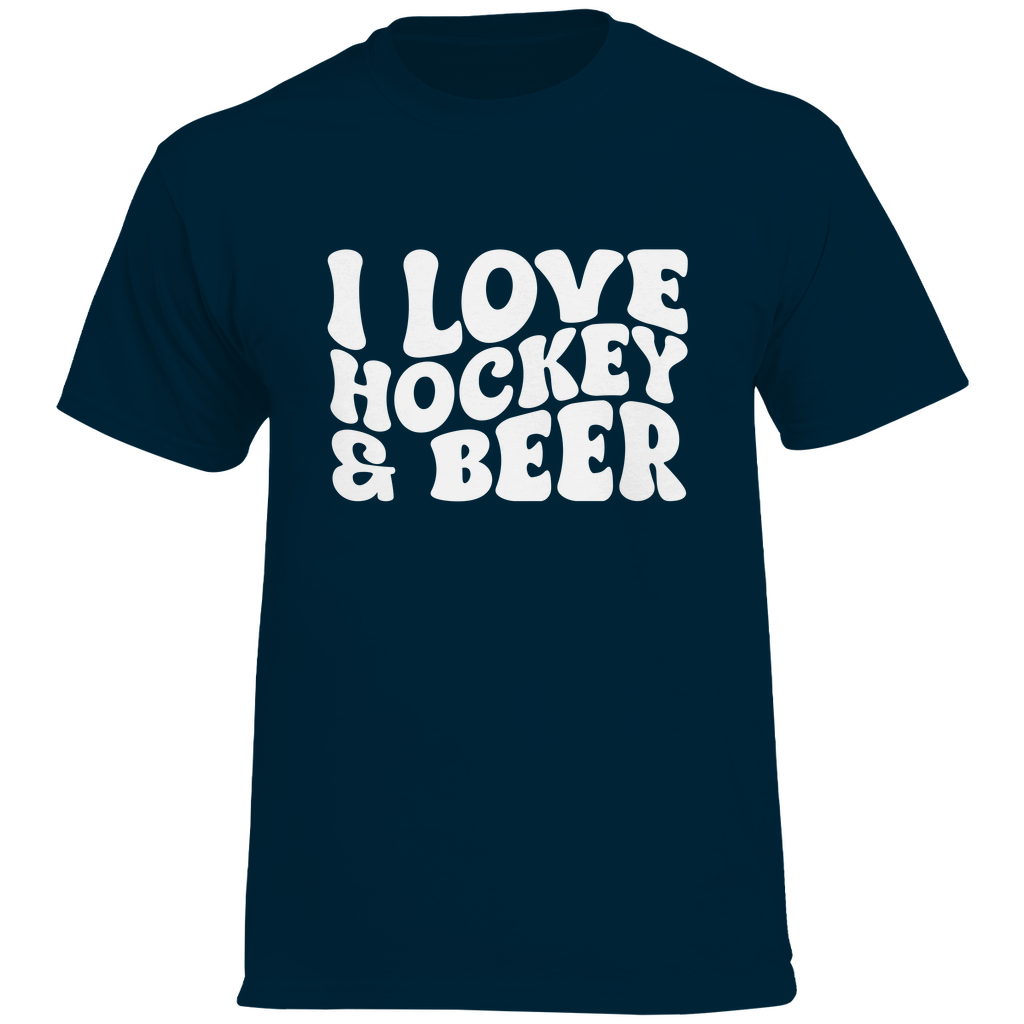 T-Shirt I LOVE HOCKEY & BEER