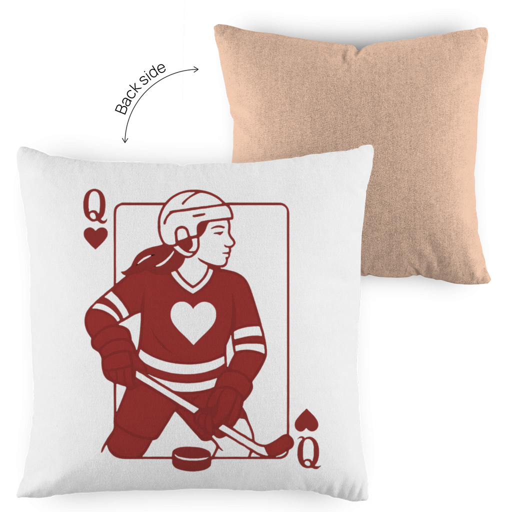 Kopfkissen zweifarbig HOCKEY HERZKÖNIGIN