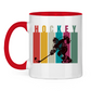 Tasse zweifarbig COLOURFUL HOCKEYPLAYER