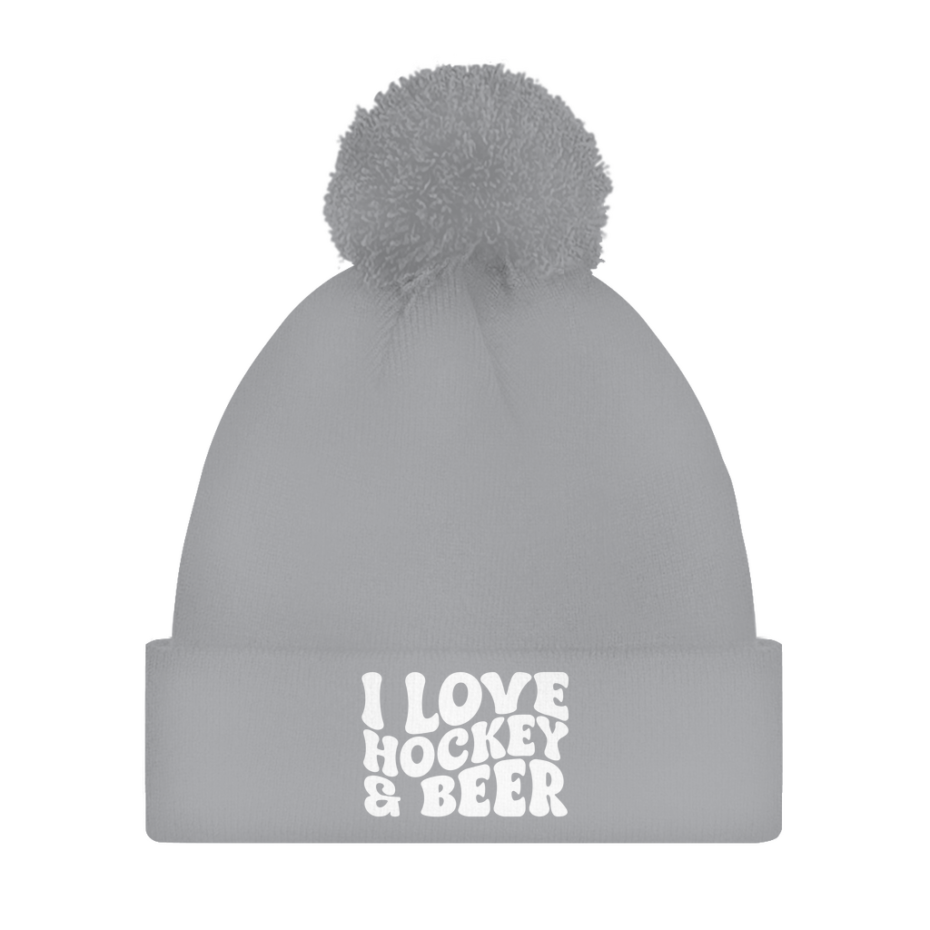 Bommelmütze  I LOVE HOCKEY & BEER