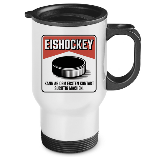Edelstahl-Thermobecher  EISHOCKEY ZIGARETTENSCHACHTEL