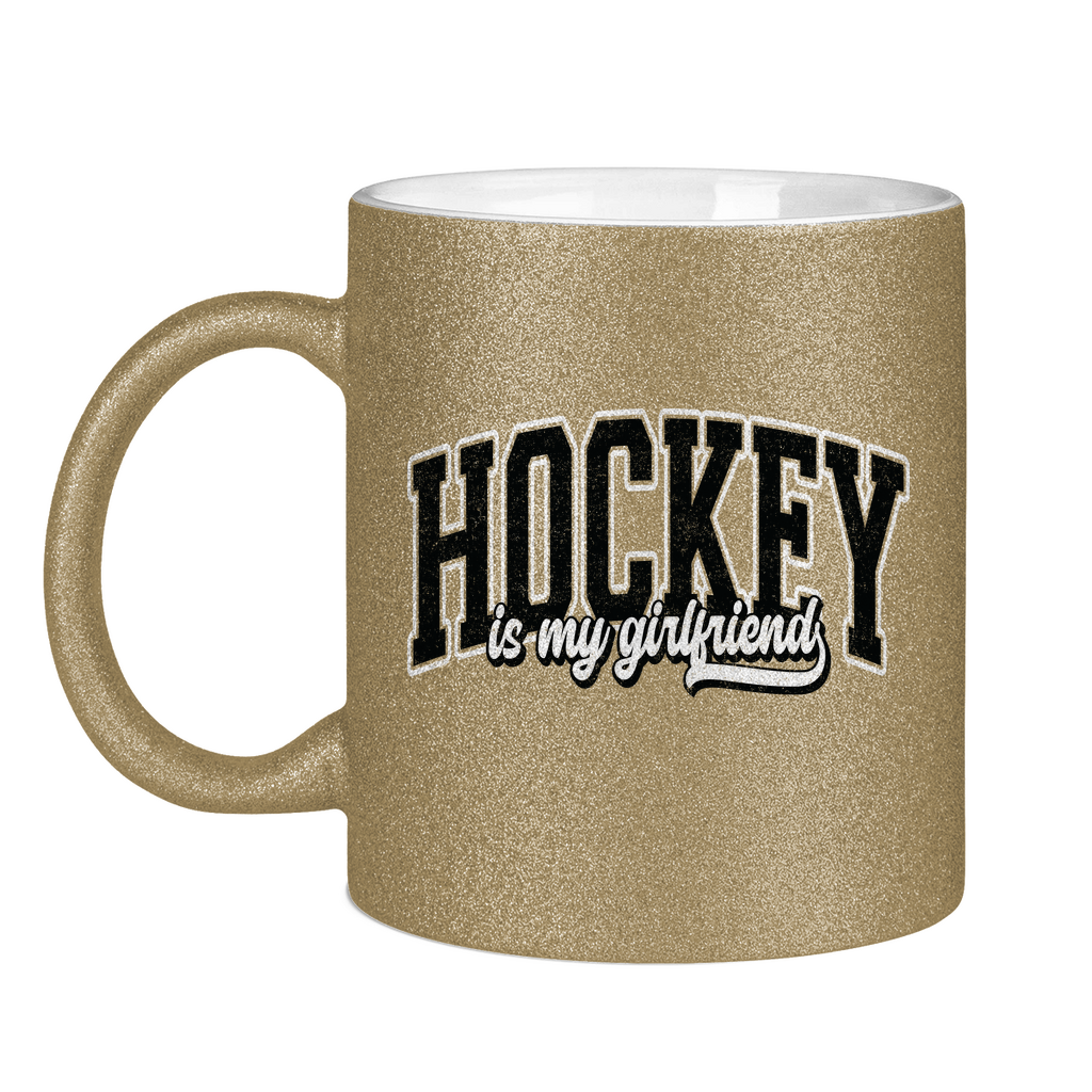 Glitzertasse HOCKEY IS MY GIRLFRIEND