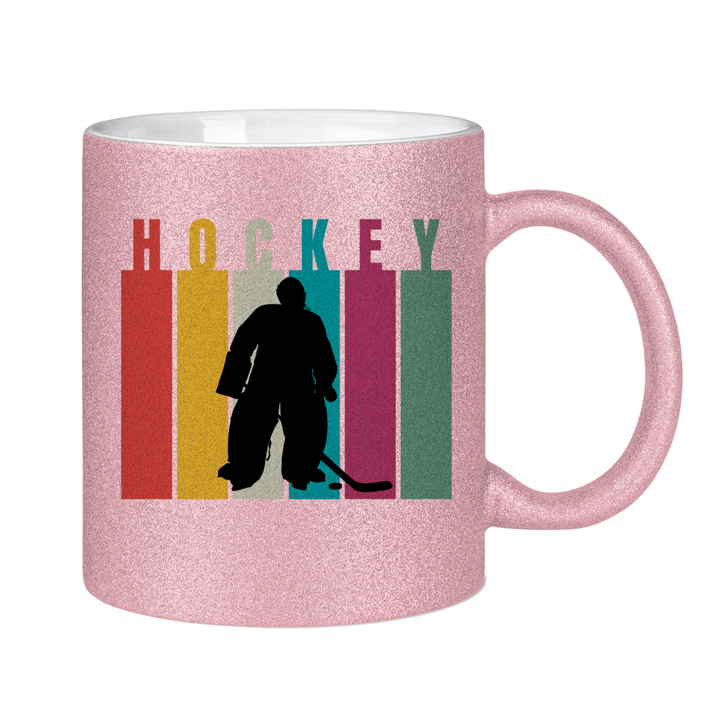 Glitzertasse COLOURFUL HOCKEY GOALIE