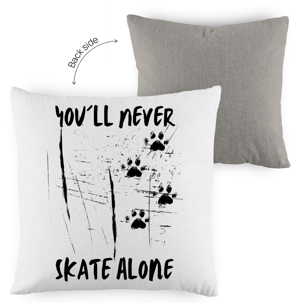 Kopfkissen zweifarbig NEVER SKATE ALONE