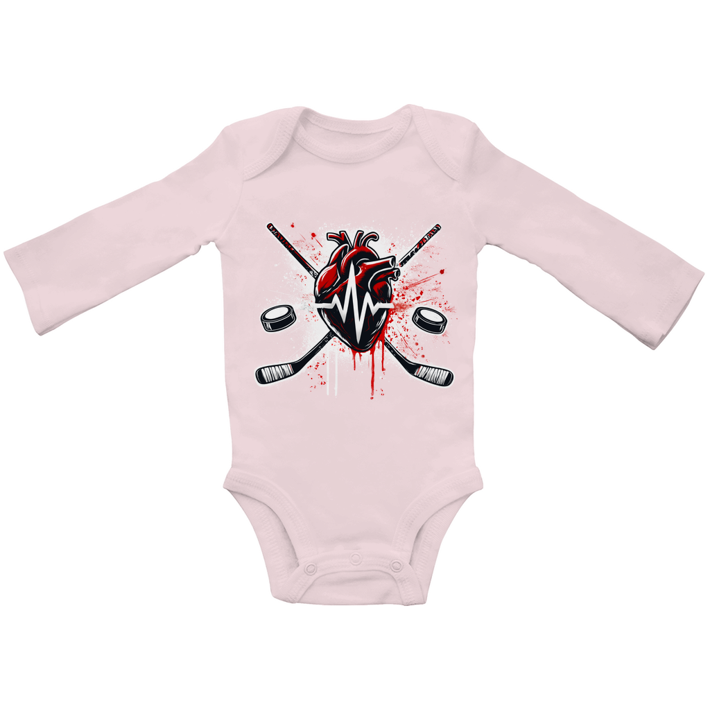 Babybody Langarm  HOCKEY HEARTBEAT