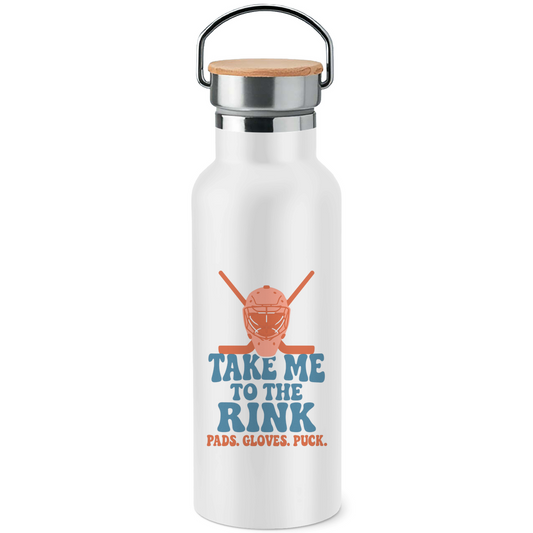 Edelstahl-Trinkflasche TAKE ME TO THE RINK GOALIE