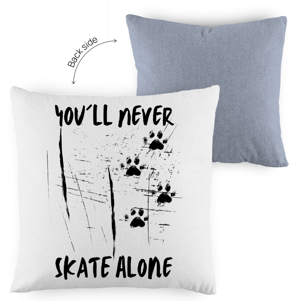 Kopfkissen zweifarbig NEVER SKATE ALONE