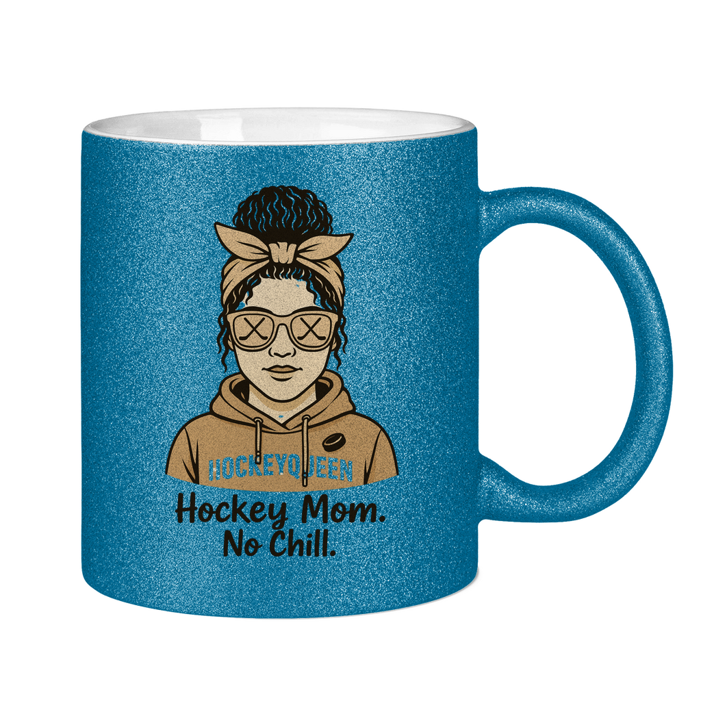 Glitzertasse HOCKEY MOM - NO CHILL