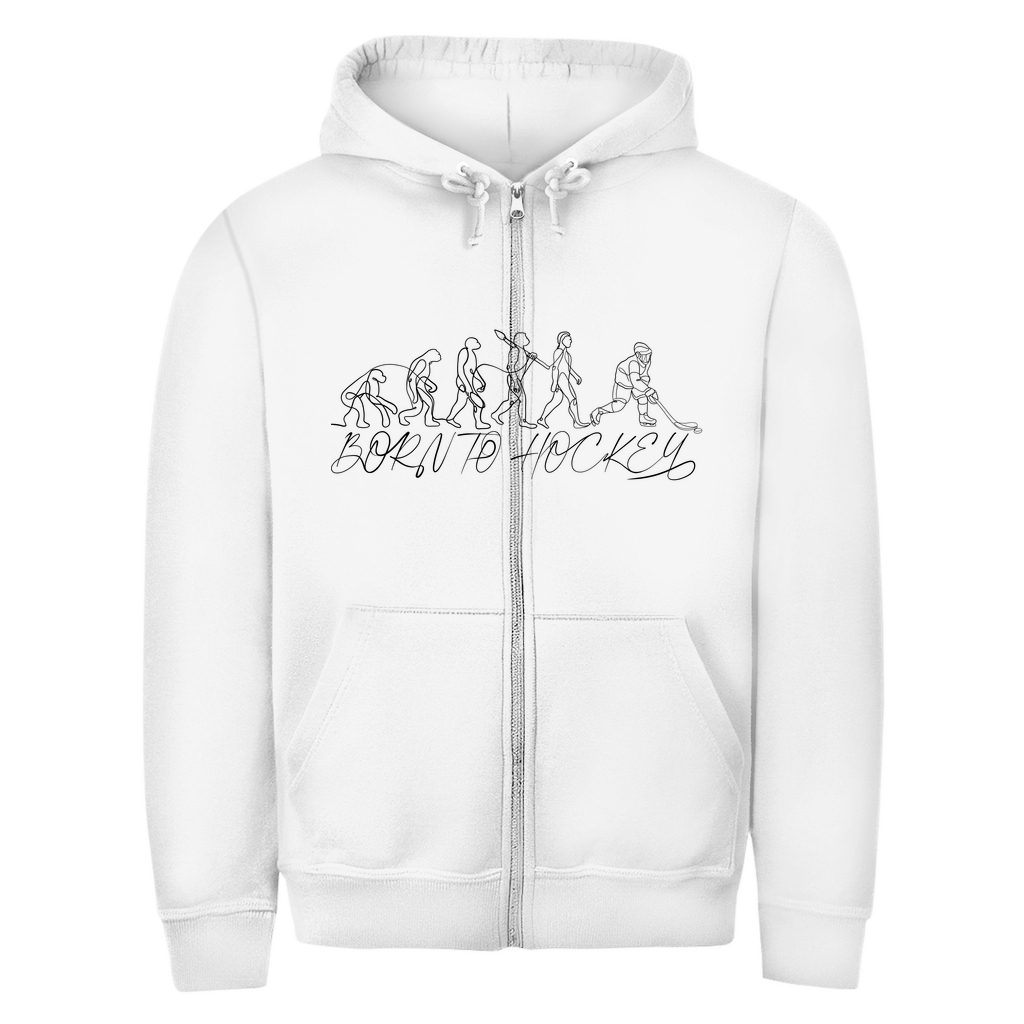 Unisex Zipper BORN TO HOCKEY EVULUTION