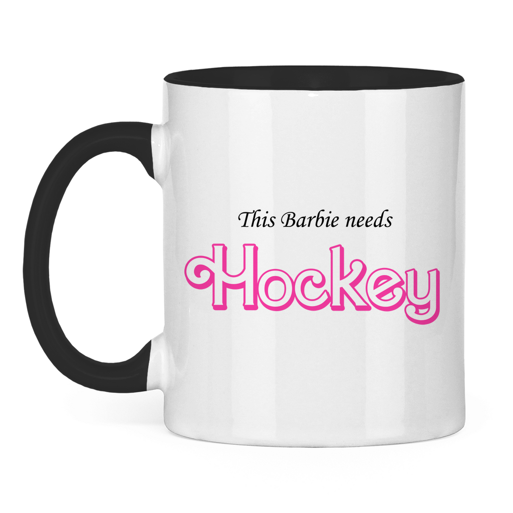 Tasse zweifarbig BARBIE NEEDS HOCKEY