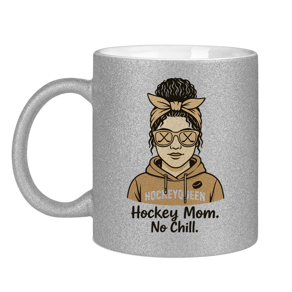 Glitzertasse HOCKEY MOM - NO CHILL