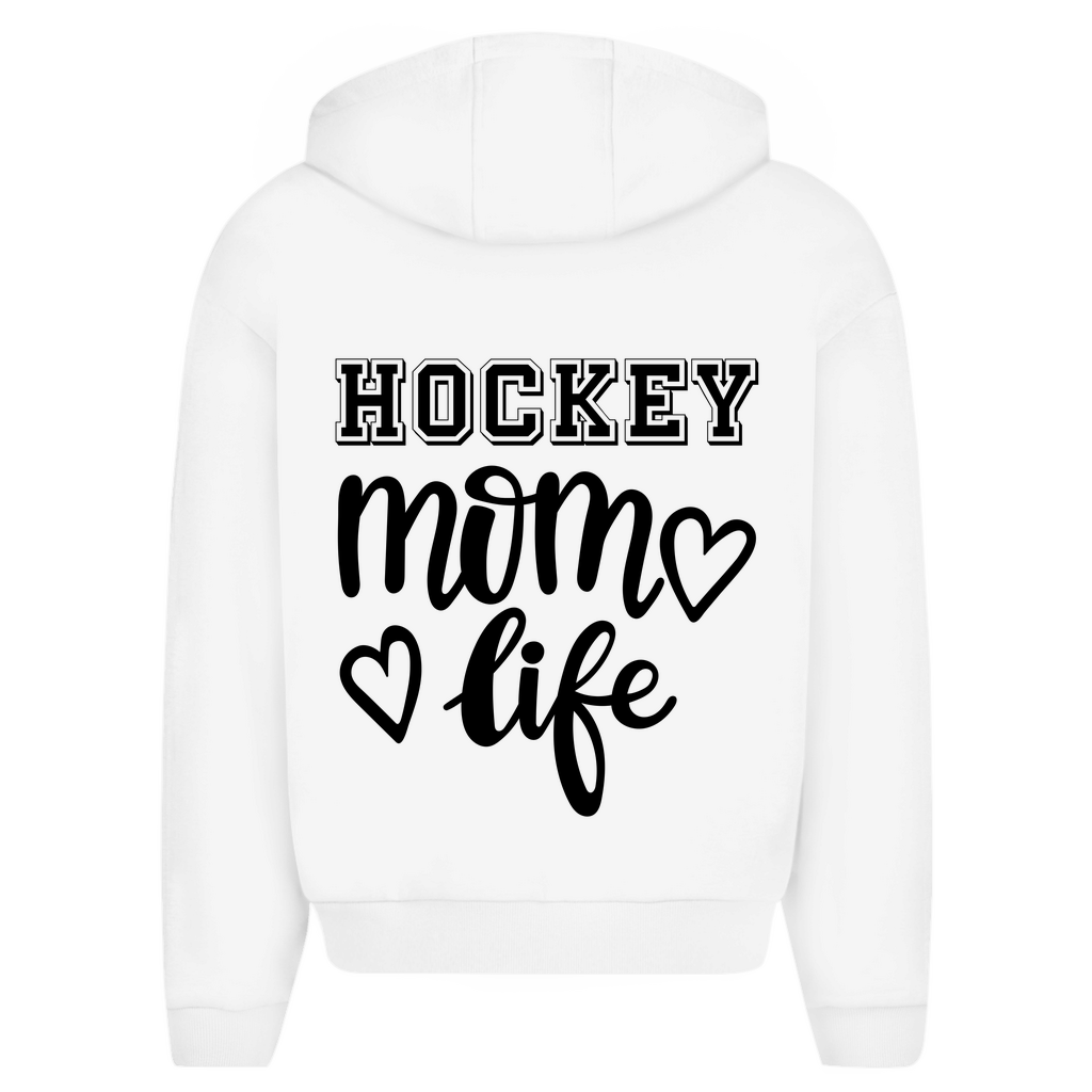 Oversize Zipper HOCKEY MOM LIFE (front&back)