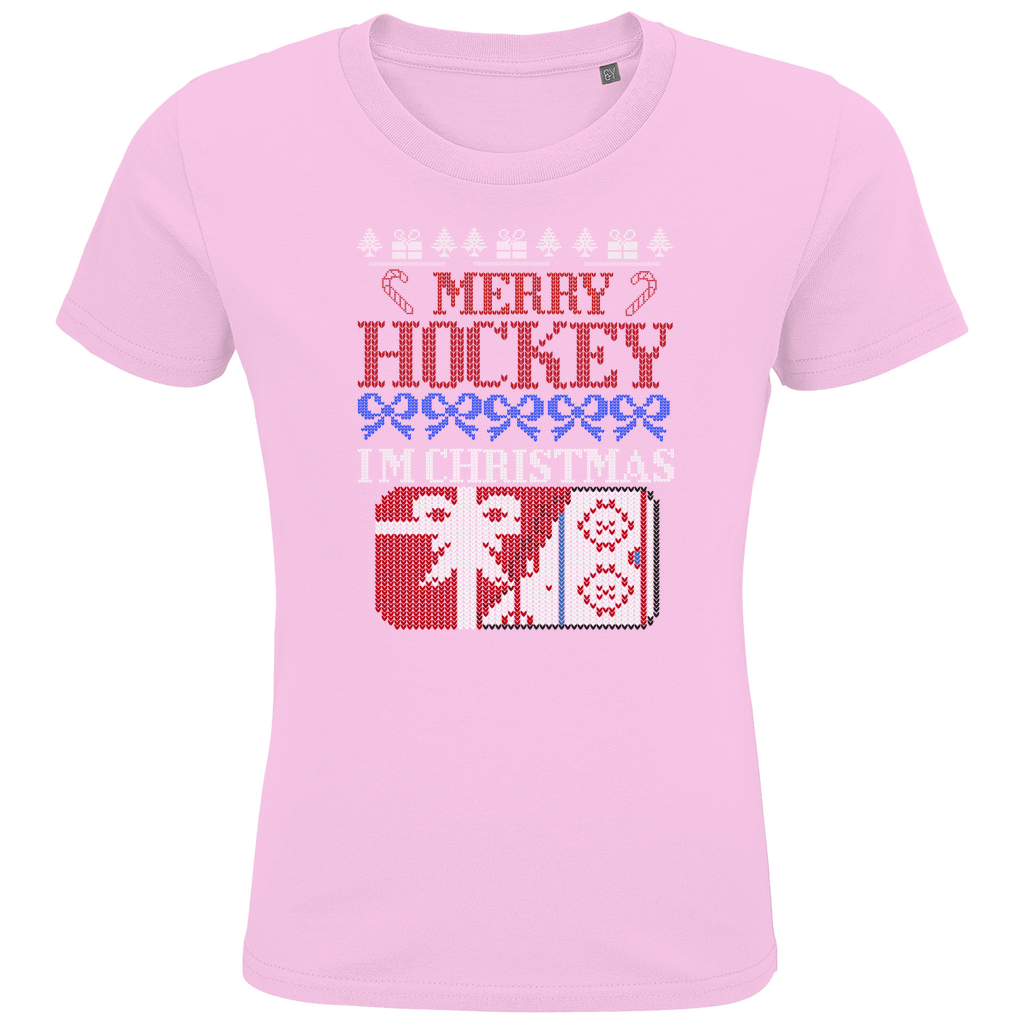 Kids T-Shirt UGLY CHRISTMAS MERRY HOCKEY