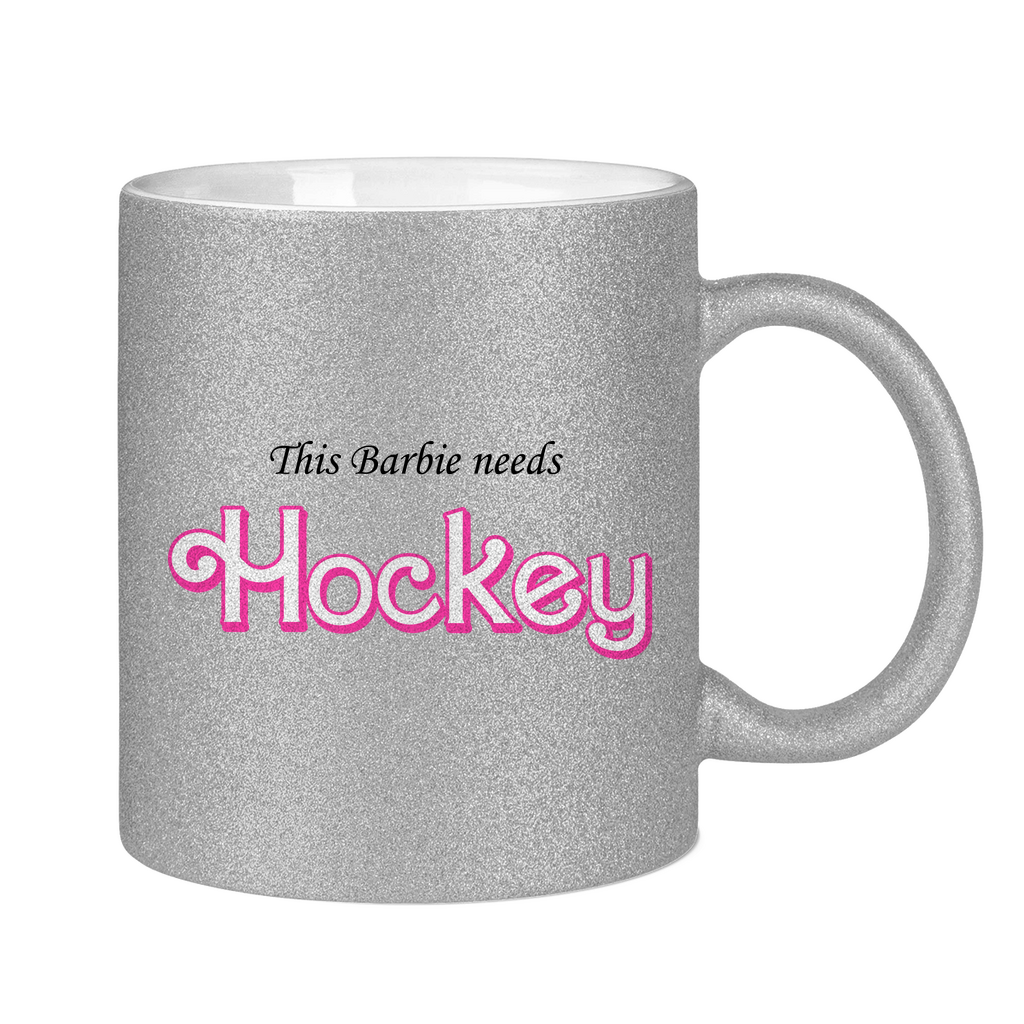 Glitzertasse BARBIE NEEDS HOCKEY