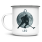 Emaille Tasse STERNZEICHEN LEO / LÖWE