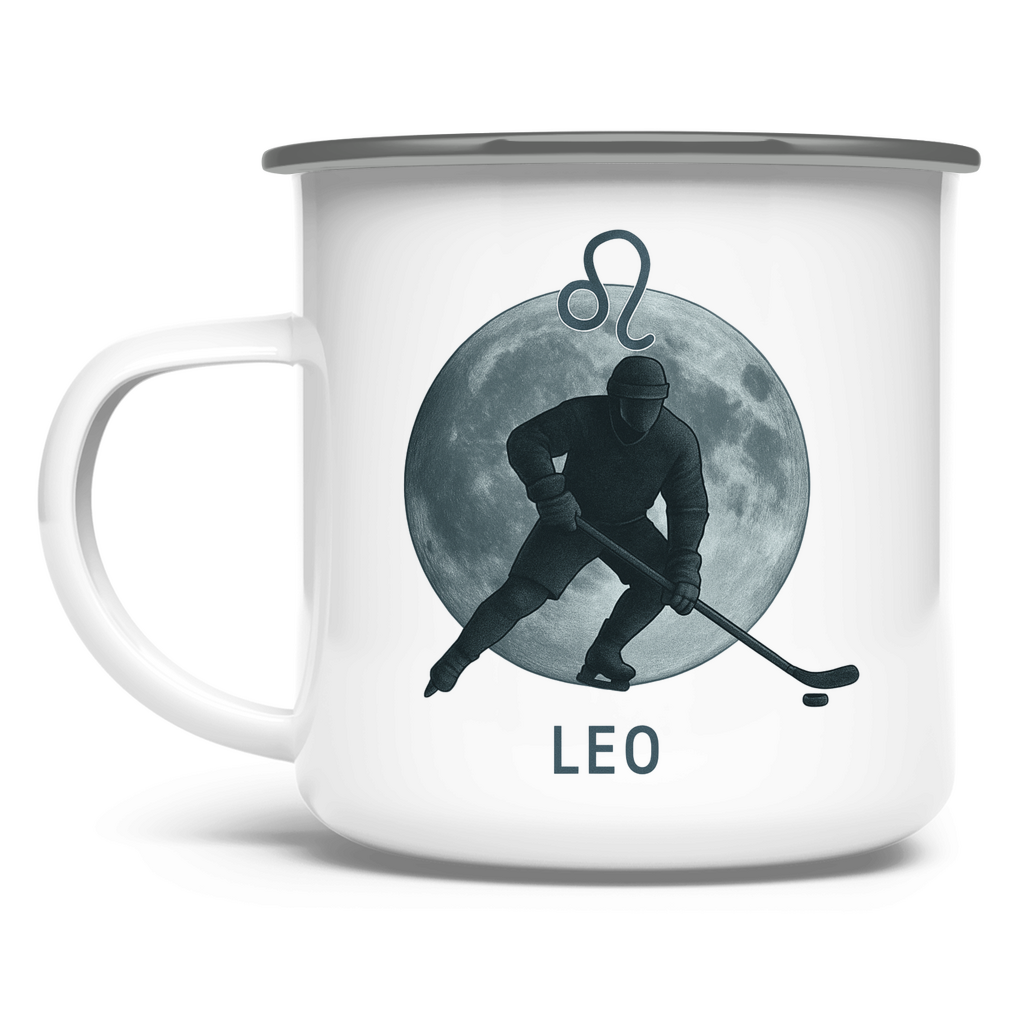 Emaille Tasse STERNZEICHEN LEO / LÖWE