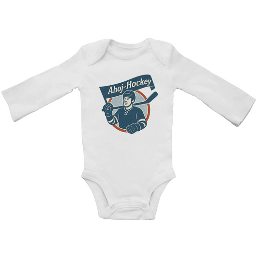 Babybody Langarm AHOJ-HOCKEY VINTAGE