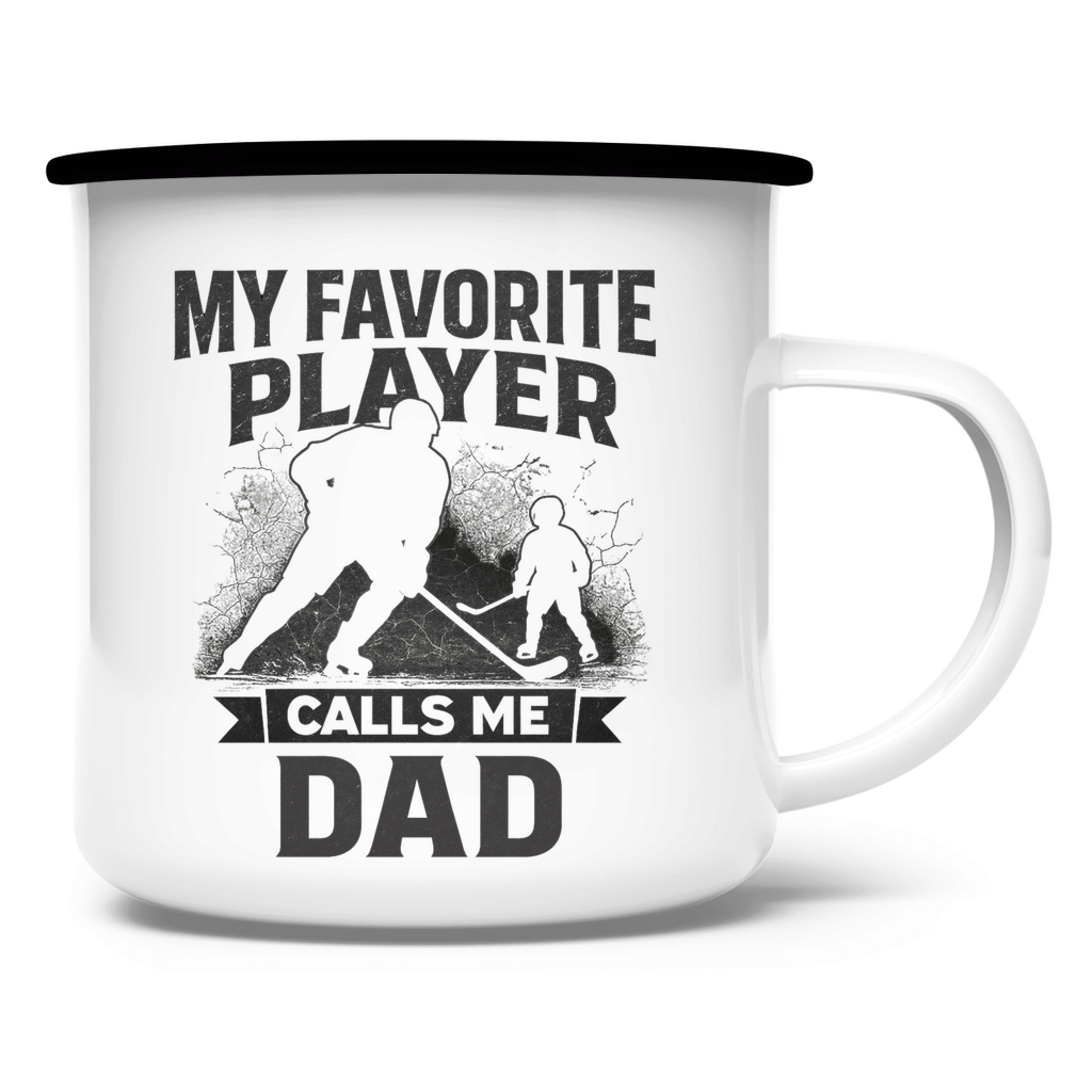 Emaille Tasse HOCKEYDAD FAVORITE PLAYER