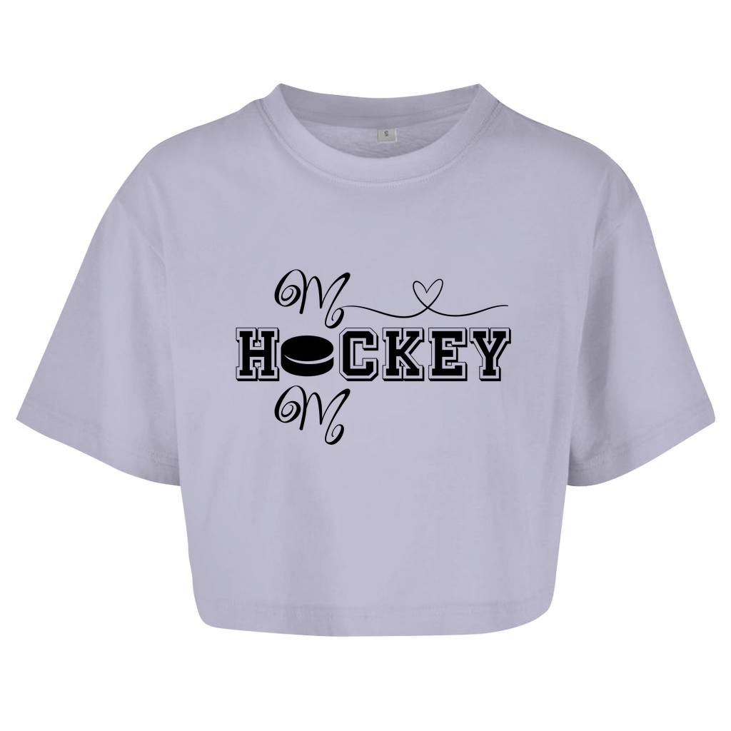 Ladies Crop Top HOCKEY MOM HEART
