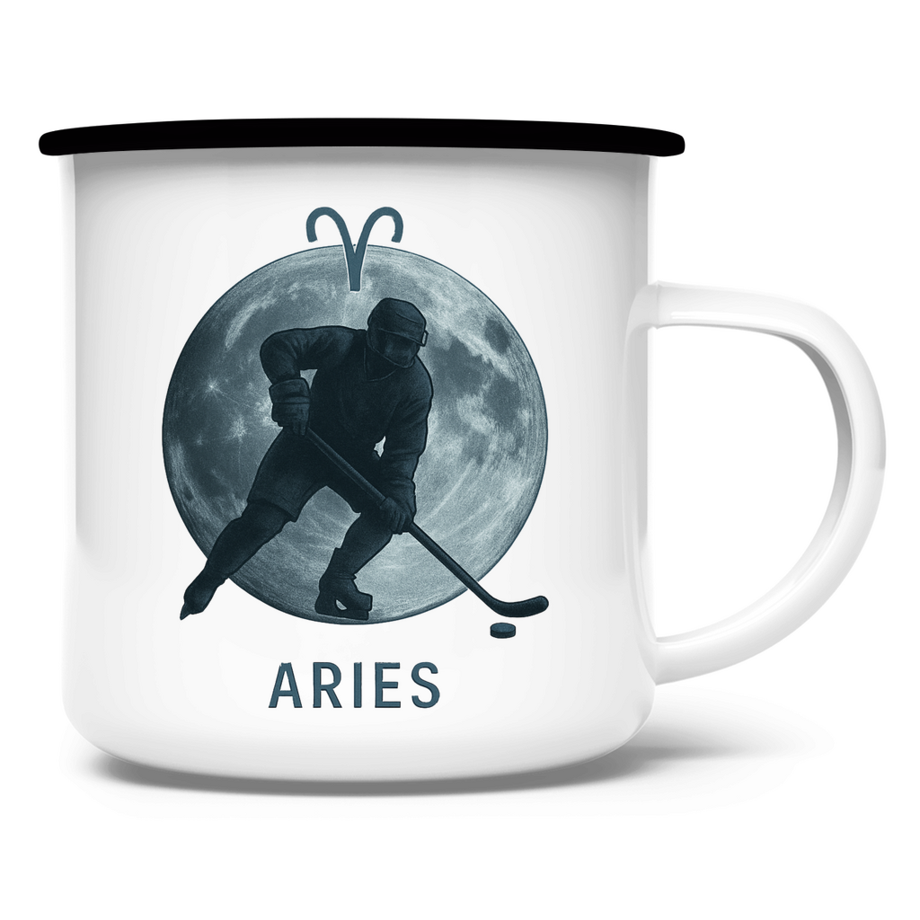 Emaille Tasse STERNZEICHEN ARIES / WIDDER