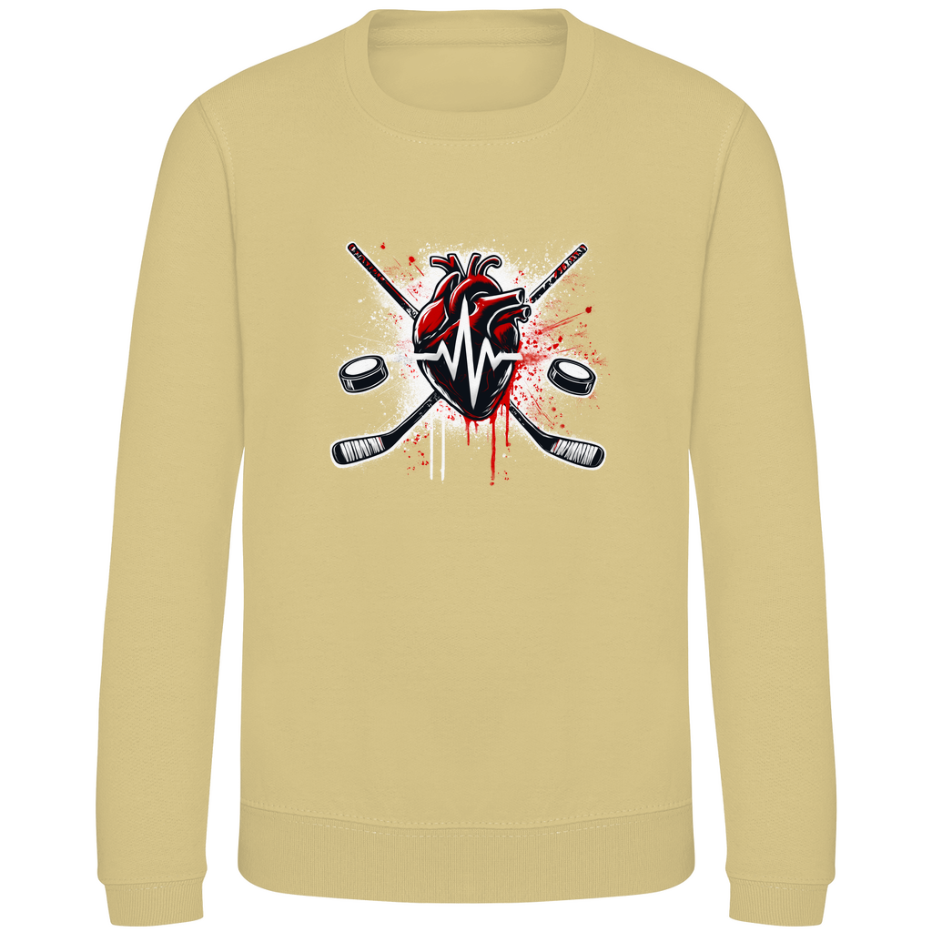 Kids Sweatshirt HOCKEY HEARTBEAT