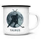 Emaille Tasse STERNZEICHEN TAURUS / STIER