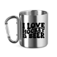Edelstahltasse  I LOVE HOCKEY & BEER
