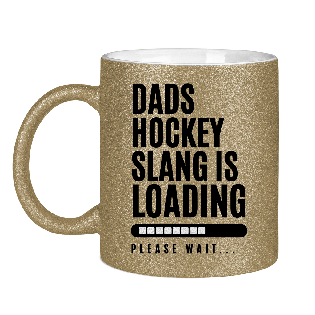 Glitzertasse HOCKEYDADS SLOGAN
