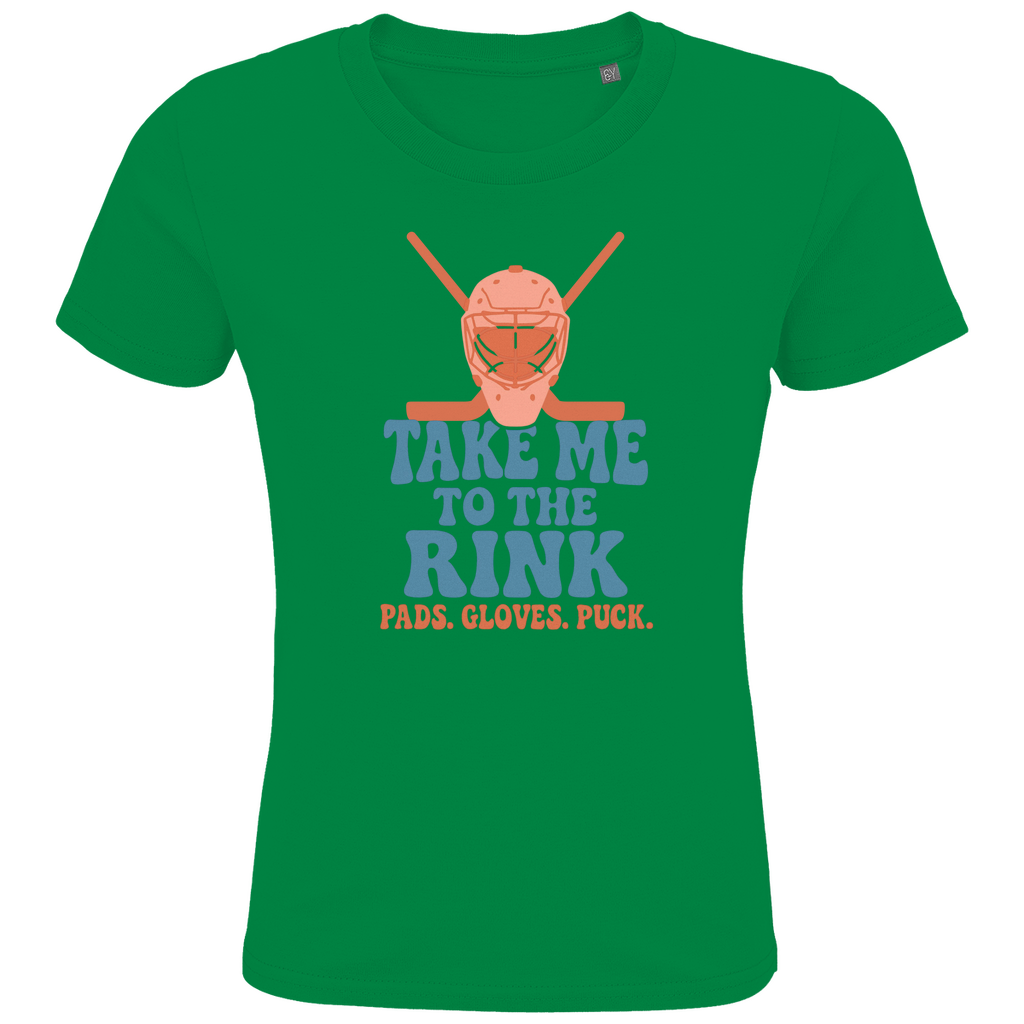 Kids T-Shirt TAKE ME TO THE RINK GOALIE
