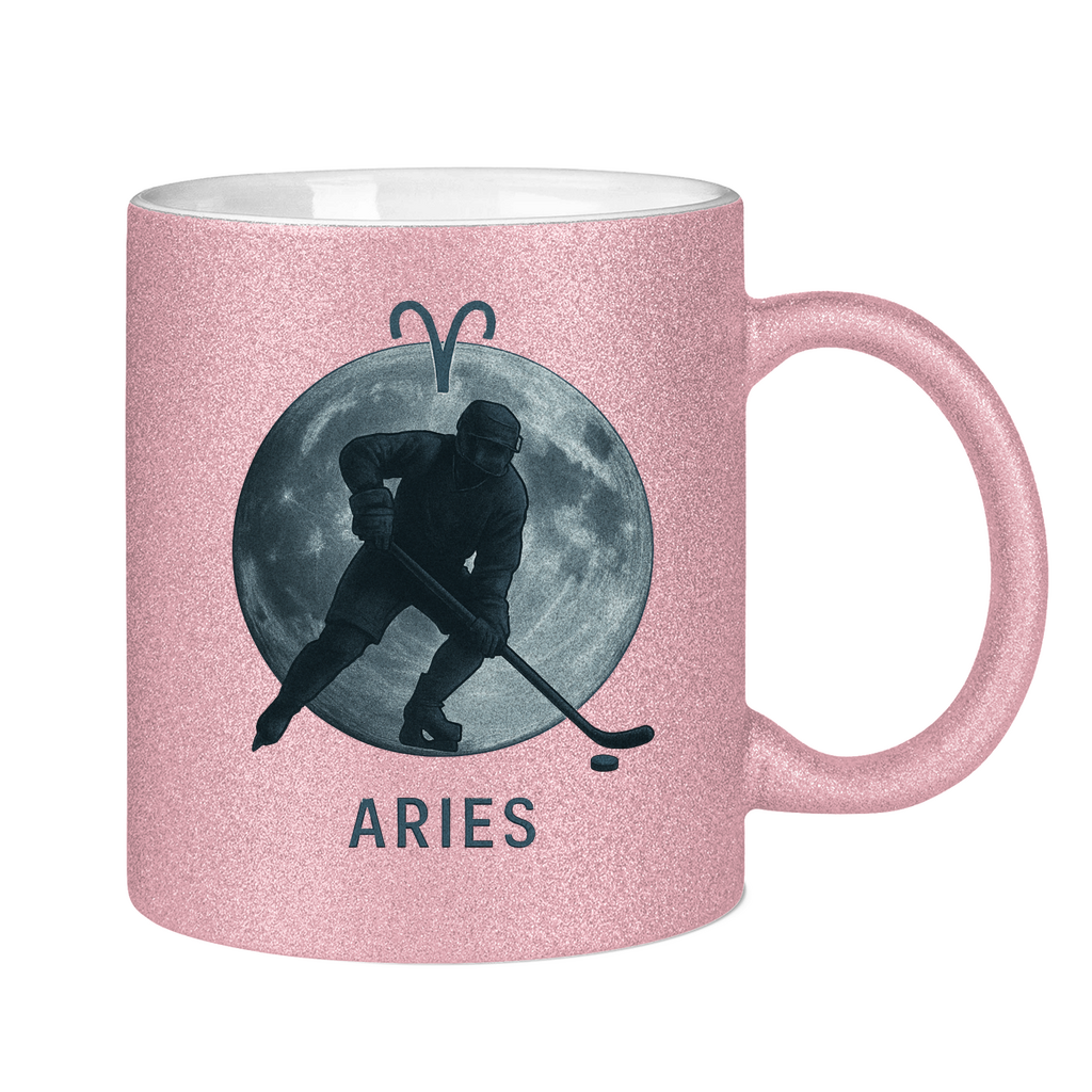 Glitzertasse STERNZEICHEN ARIES / WIDDER