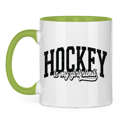Tasse zweifarbig HOCKEY IS MY GIRLFRIEND