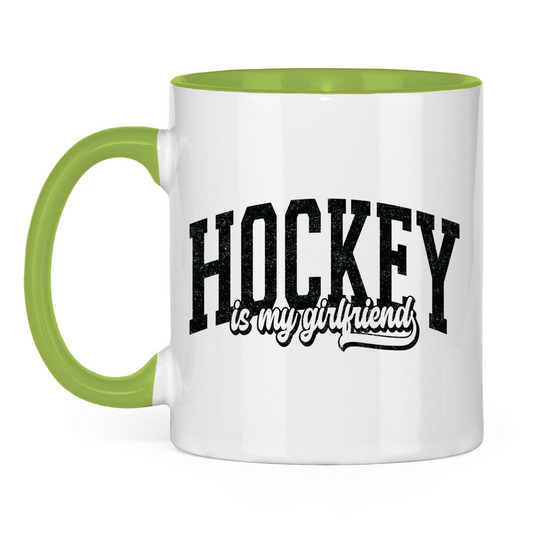 Tasse zweifarbig HOCKEY IS MY GIRLFRIEND