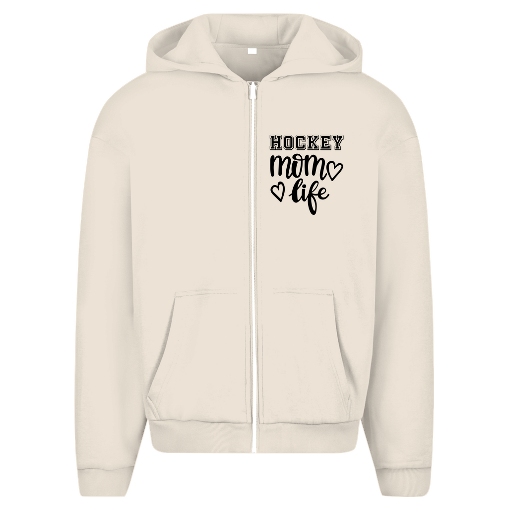 Oversize Zipper HOCKEY MOM LIFE (front&back)