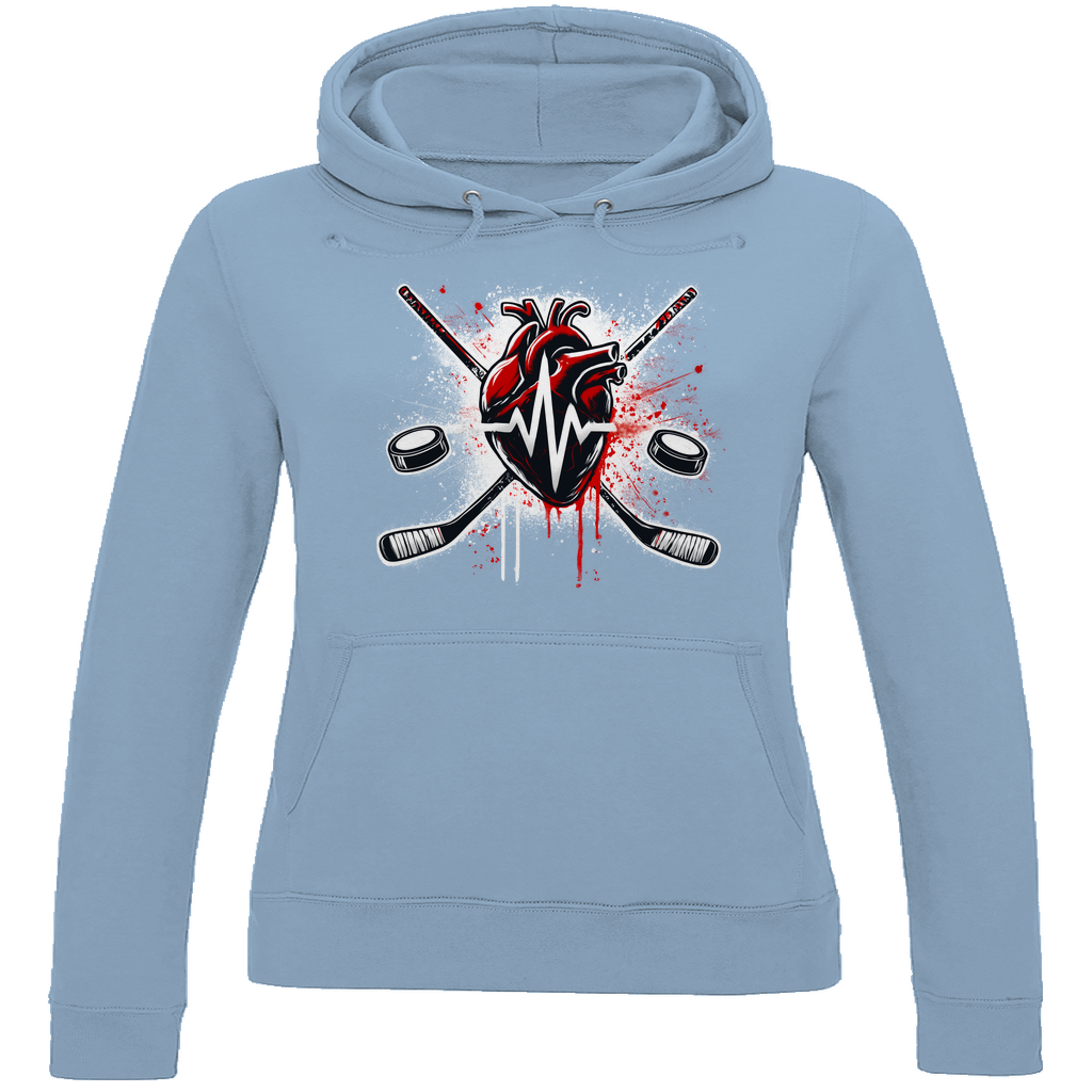 Ladies Hoodie HOCKEY HEARTBEAT