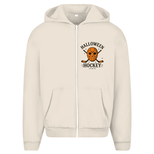 Oversize Zipper HALLOWEEN HOCKEY MASK (front&back)