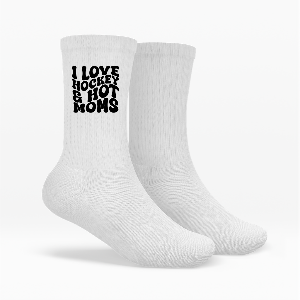 Socken I LOVE HOCKEY & HOT MOMS