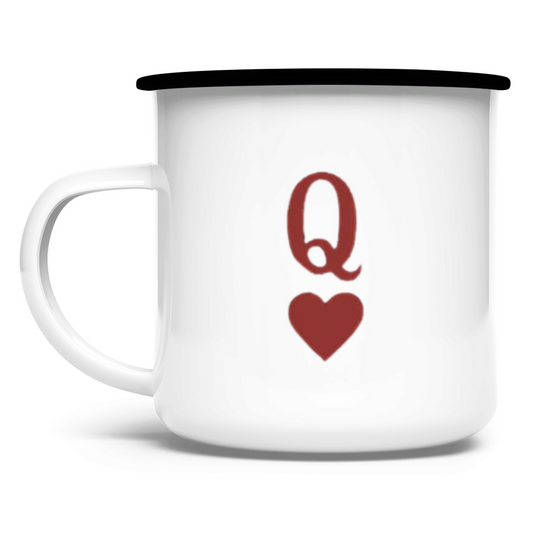 Emaille Tasse HOCKEY HERZKÖNIGIN