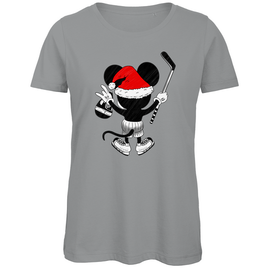 Damen T-Shirt HOCKEY-SANTA-MOUSE
