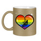 Glitzertasse RAINBOW SKATE HEART