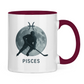 Tasse zweifarbig STERNZEICHEN PISCES / FISCH